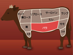 牛部位解説バラ肉の画像