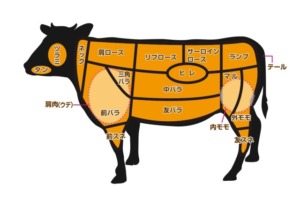牛肉の部位の画像